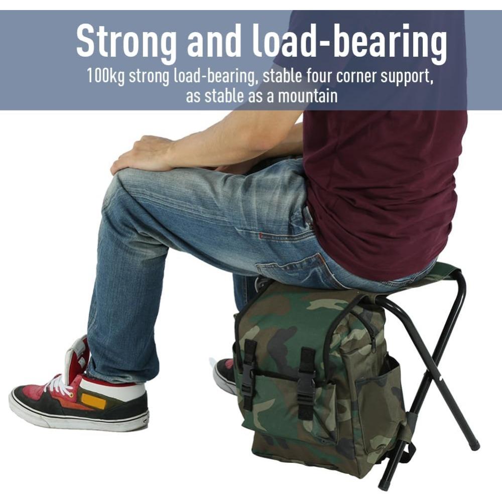 Портативный походный рюкзак-стул, складной стул для рыбалки, табурет из ткани Оксфорд для пешего туризма, кемпинга, походов и путешествий