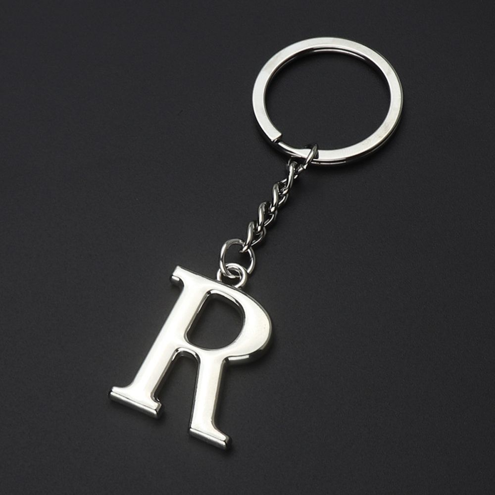 Zinc Zinc Alloy Pendant Bag Ornaments Alphabet Keychain Car Key Rings Letter Key Chains 26 Letter Keyring