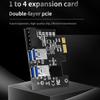 Адаптер PCIE 1x на 16x ci-express r Card 1 на 4 cie Slot USB 3.0 Card Multiplier Adapter для настольного компьютера