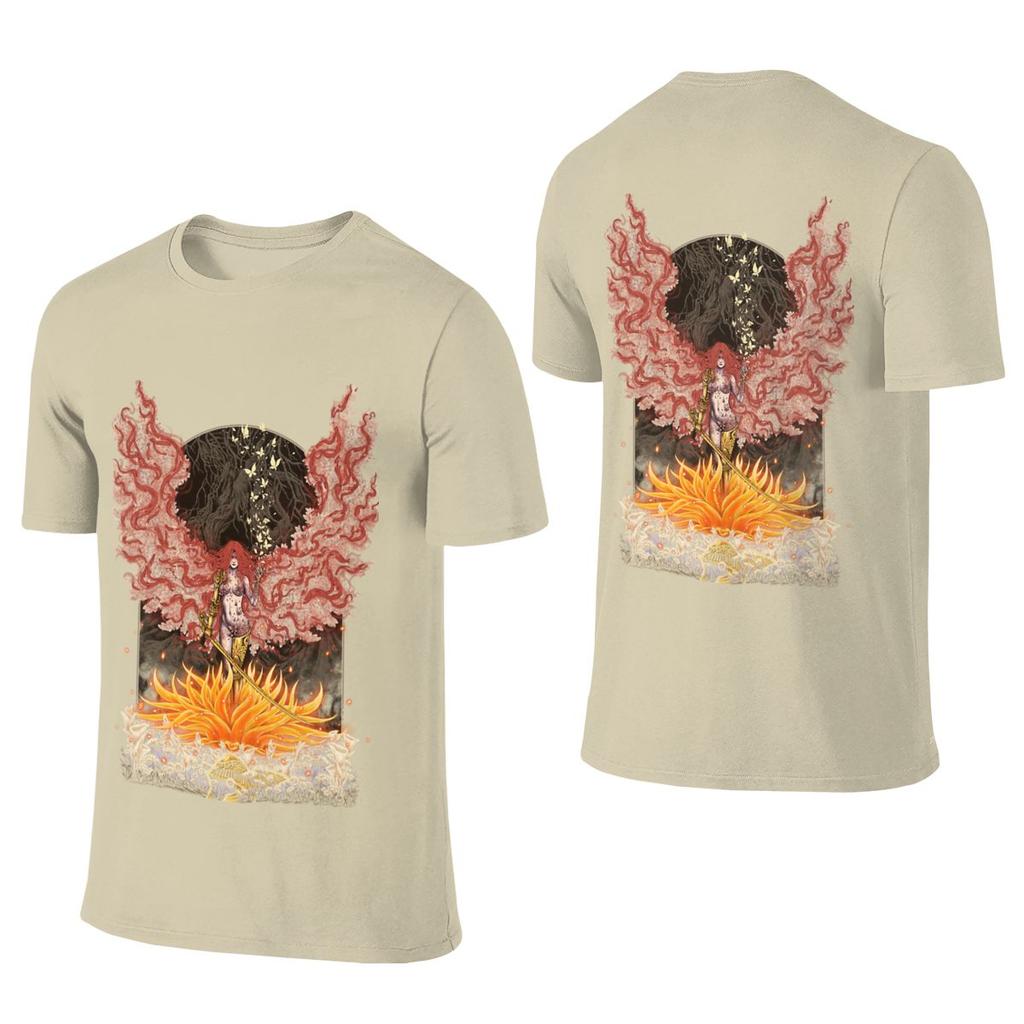 Scarlet Flower Delicate Reversible Tshirt Lazy Vibe Antistatic Short Sleeve