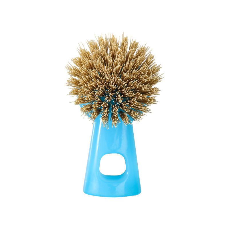 Pot Abs Handle Scrubber With Nylon Bristles For Easy Dishwashing Cleaning And