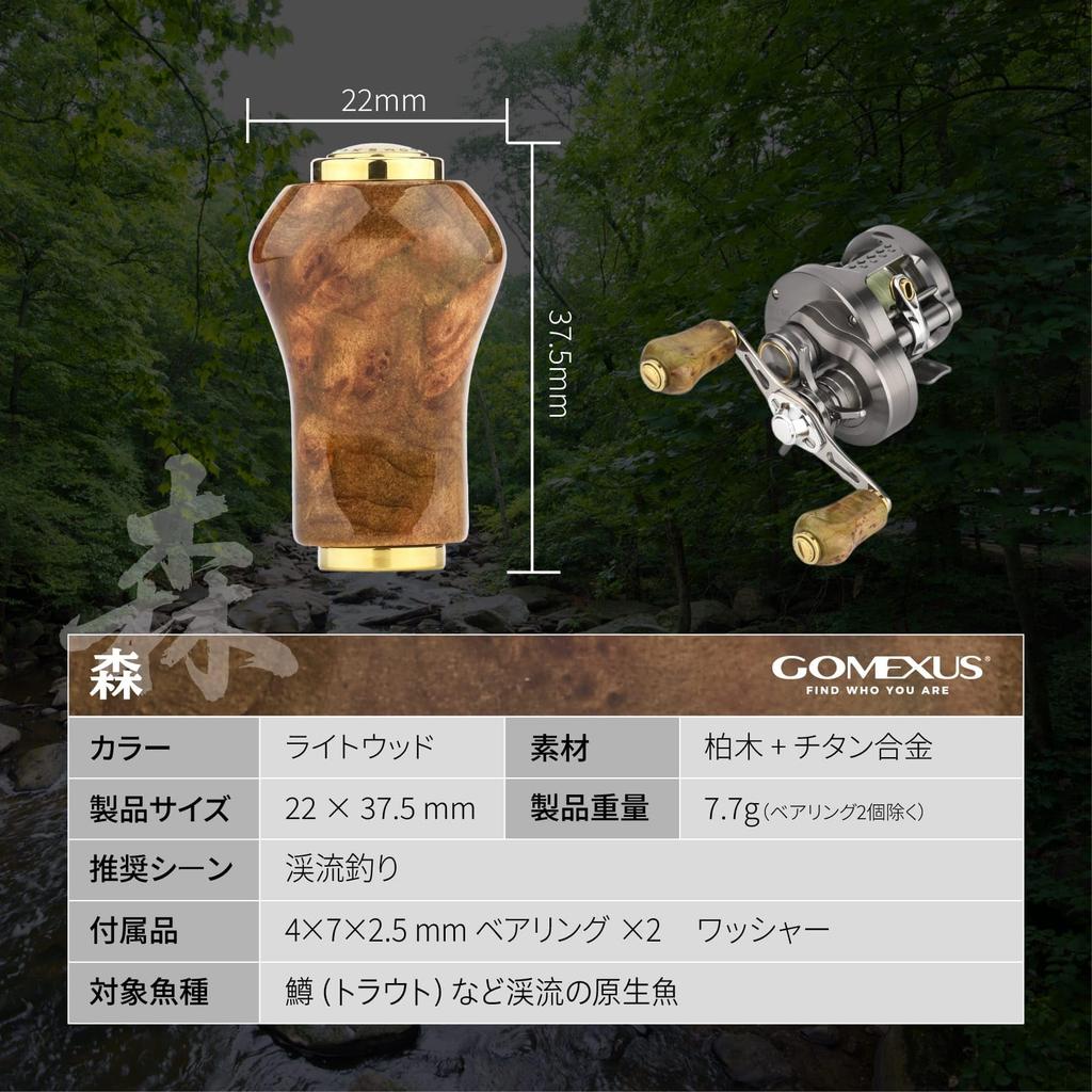 Сменная деревянная рукоятка Gomexus 22 мм для спиннинговых катушек Shimano и Daiwa CQ BFS Vanquish Airity, идеально подходит для ловли рыбы в реках и форели.