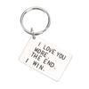 Birthday Keychain Stainless Steel I Love You More The End I Win Fadeless Rustproof Key Chain Rings
