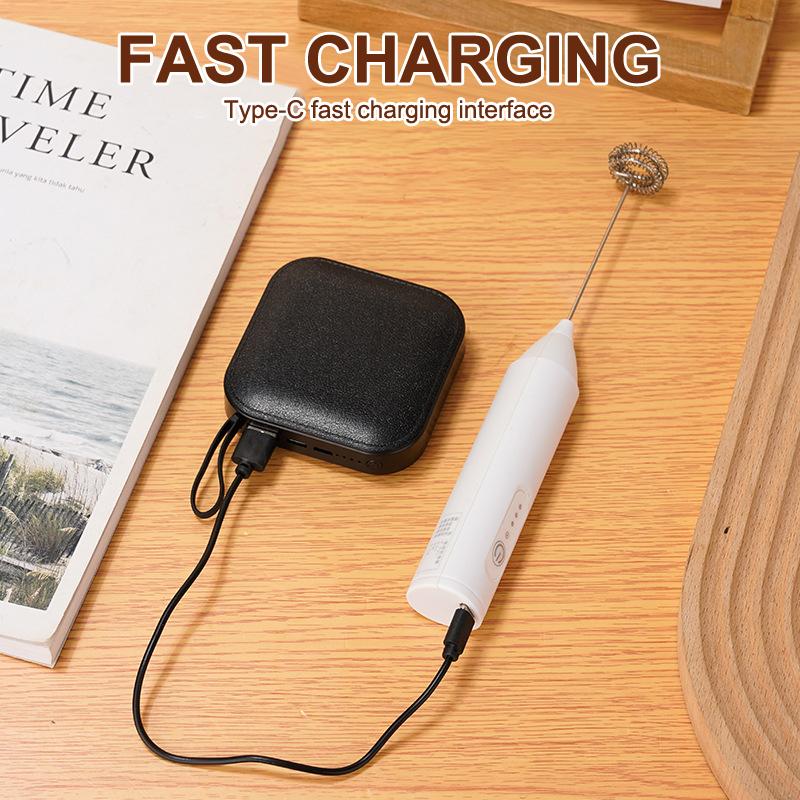 Беспроводные электрические вспениватели молока Вспениватель кофе USB Перезаряжаемый 3 скорости Ручной пенообразователь Кофе Яйцевзбиватель Кухонные инструменты