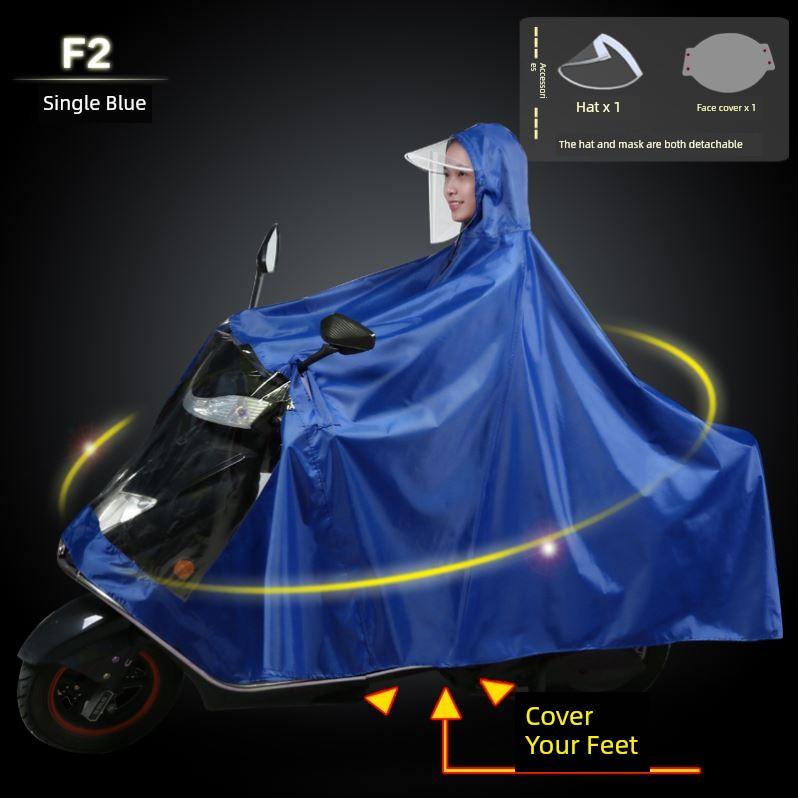 Tough Trench Coat Long Full Body Double Single Battery Car Poncho Electric Car Waterproof Thickened Extra Large-Size Motorcycle