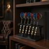 Wall Mounted Dart Rack Holder Stand, with 6 Slot, Durable Acrylic Organizer, Compact Soft Tip Organizer Display Rack, for Game Room Storage