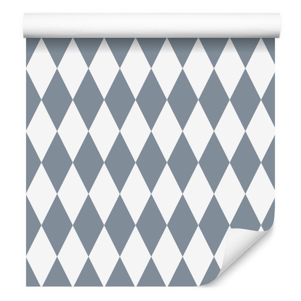 Harlequin Diamonds Wallpaper Blue and Light Gray 50x1000