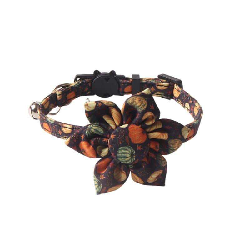 Очаровательный новый ошейник для питомца из осенней серии с кленовыми листьями и тыквами, треугольный шарф и дизайн с подсолнухом