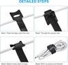 Nylon hook and loop with mixed set black 150mm +200mm 100PCS