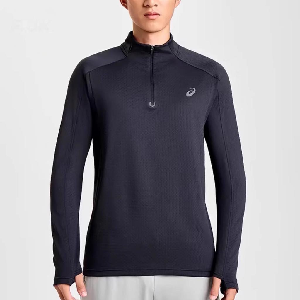 Asics Футболка с длинным рукавом с логотипом для улицы, повседневная, мужская, черная 2011D211-001