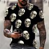 Men's T-shirt Summer Fashion Skull Theme 3D Men Cool Street Print TShirt Horror Series Tough Short Sleeve Men Large Size Top Tee