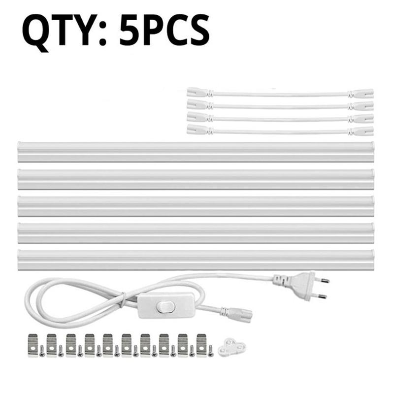 Светильники для кухни T5 6W 10W Tube Bar Lamp 2835 SMD светодиоды 85-265V Светодиодные лампы для украшения спальни Кнопочный переключатель luminaria с вилкой европейского стандарта