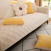 Современный стеганый чехол для дивана, секционный, 3-4-местный, толстый чехол для сиденья, нескользящий бархатный чехол для кресла-реклайнера, подушка для дивана