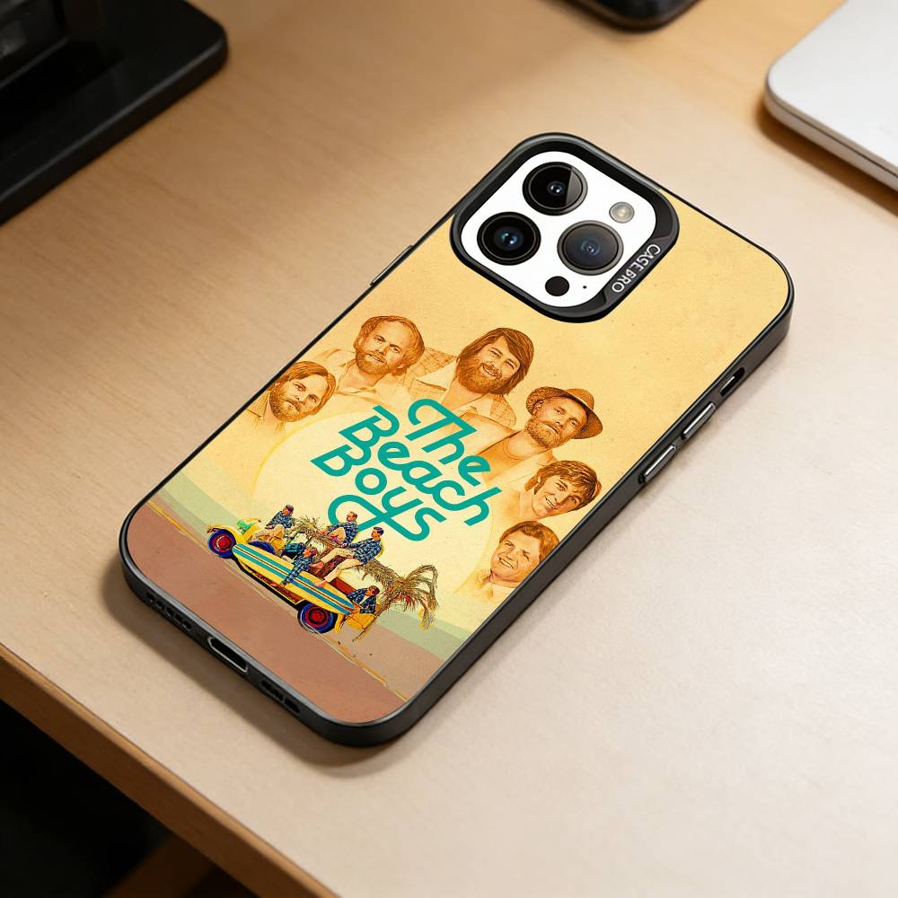 Чехол для телефона B-Beach Boys для iPhone 17,16,15,14,13,12,11 Plus,Pro Max,XS,Цветной Серебряный Покрытие Внутренняя Крышка