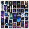 50 Mysterious Starry Sky Flowers Stickers Guitar Phone Case Luggage Notebook Waterproof Stickers