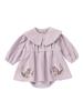 Детский нагрудник Lily of the Embroidered Long One Piece Lavender [Seraph] Одежда, для девочек, в комплекте, Valley, комбинезон, с рукавами, 100% хлопок, стиль, 70%