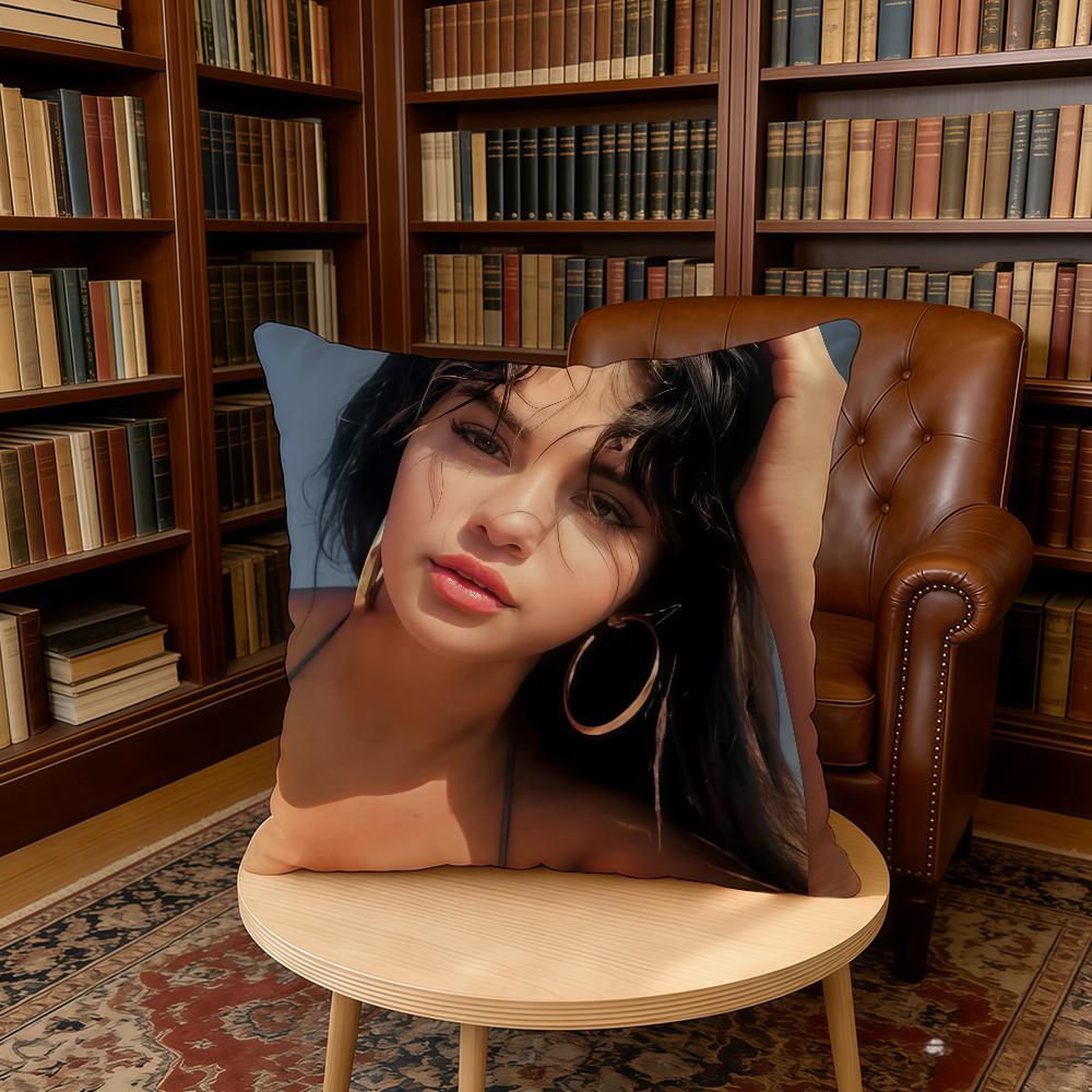 Singer S-Selena G-Gomez-ES cushion cover Home Office Birthday Anniversary Gifts Soft Skin Friendly Cushion Cover