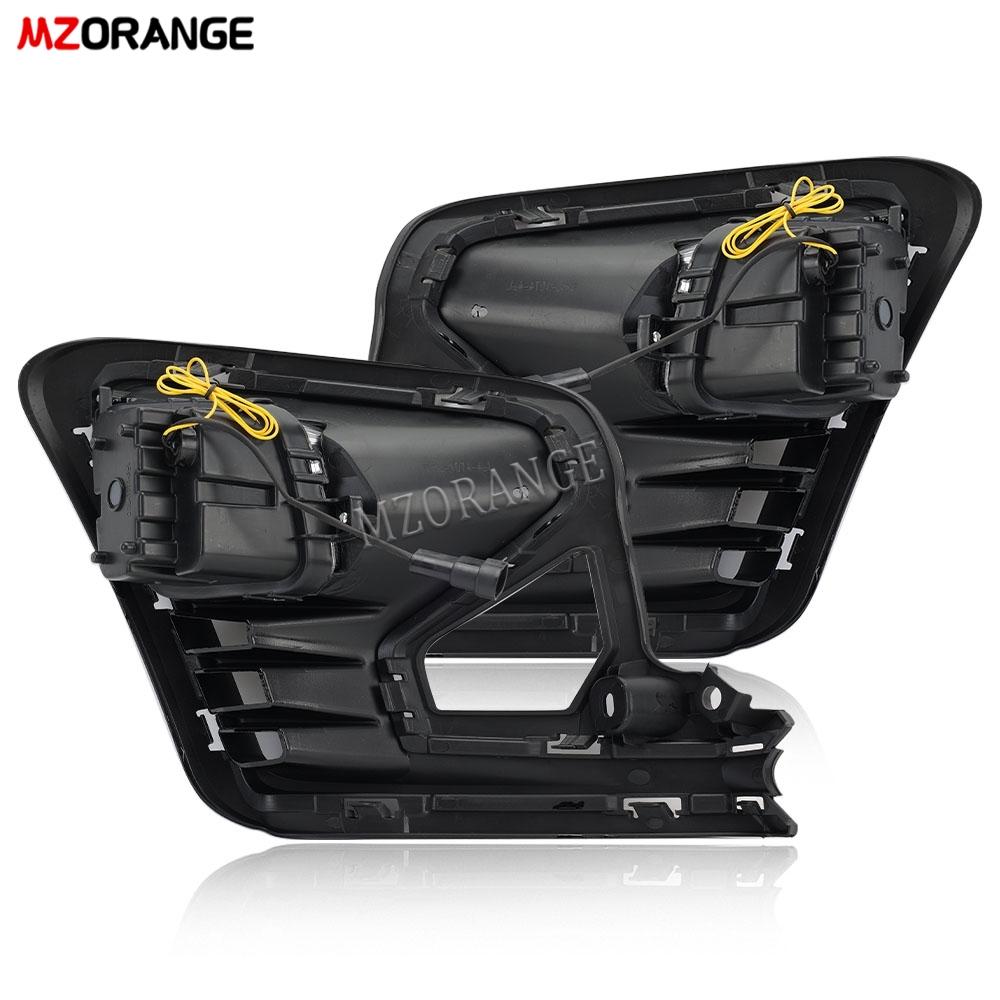 Car Front Bumper Fog Lights DRL For Kia RIO 2025 2025 Daytime Running Lights Cover With Yellow Turn Signal Day Light Headlights