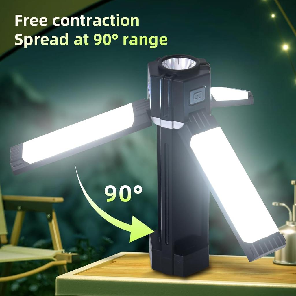 Складной кемпинговый фонарь, перезаряжаемый подвесной светильник для палатки, дорожный фонарь, многофункциональный фонарик для наружного освещения, аварийный свет