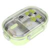Портативный ланч-бокс из нержавеющей стали 304 650 мл, герметичный контейнер для еды для студентов, детей, зеленый