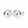 925 Sterling Silver Stud Earrings Light-Weight Classic Ball-Post for Women 8 MM