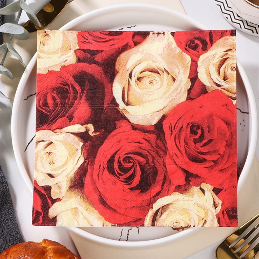 40pcs Thickened Party Paper Towel Disposable Tissue Personalized Printed Paper Napkin Banquet