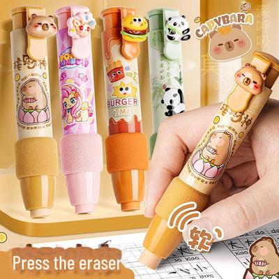 Недавно модернизированный ластик Capybara Push Eraser с симпатичным чехлом-губкой — не оставляет следов
