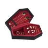 Coffin Shape Jewelry Display Box Portable Jewelry Organizer Box Necklace Earring Display Case Ring Holder Trinket Box