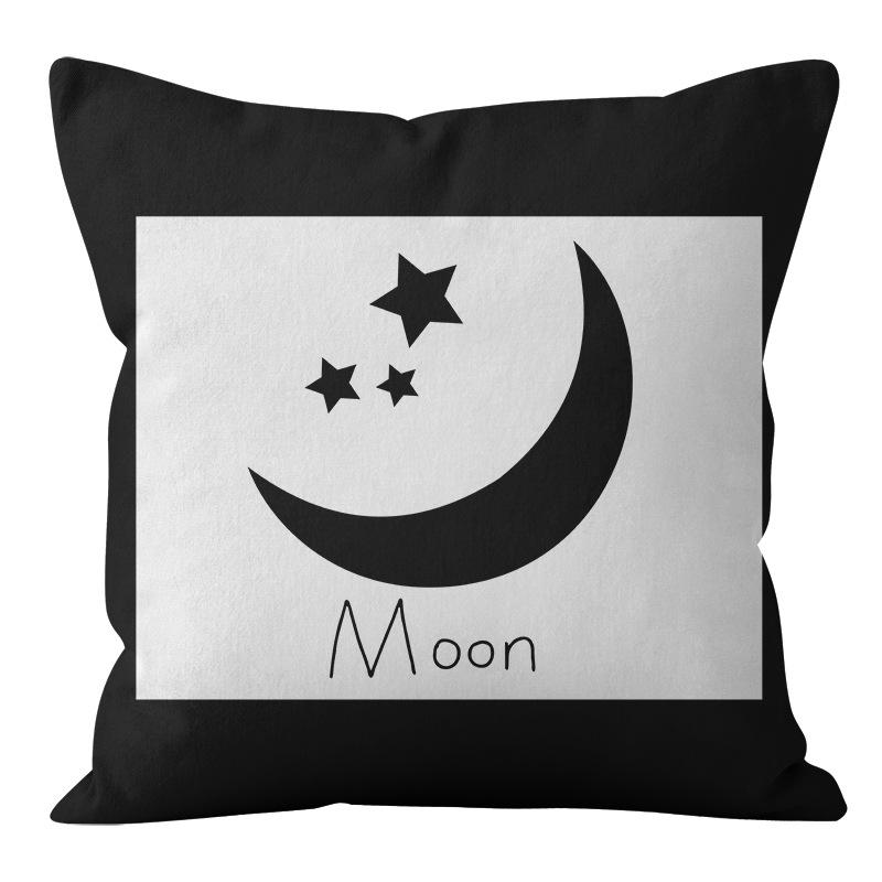 Скандинавский Минималистичный Стиль Черно-Белая Абстрактная Геометрическая Наволочка Домашняя Гостиная Диванная Подушка Наволочка