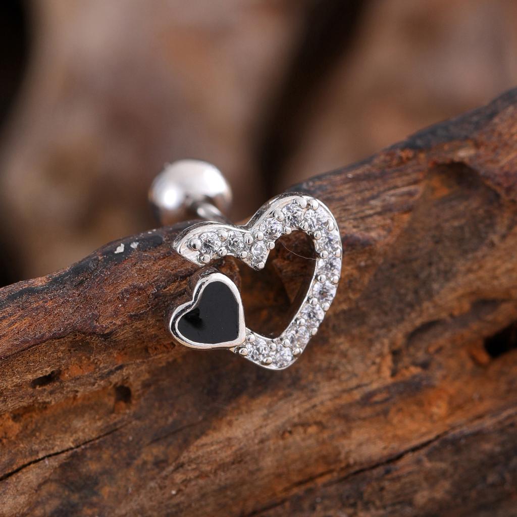 Набор из 10 серег для хряща средней части хеликса, трагуса, конха, 20G, гипоаллергенная хирургическая нержавеющая сталь, циркон, женские пирсинг-украшения