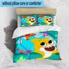 3PCS Cartoon Shark Dance Party 3pcs Bedding,Including 3PCS Duvet Cover And 2pcs Pillowcases Perfect for Christmas,Ideal for Bedroom, Dormitory