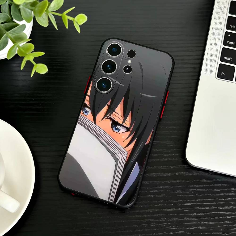 Чехол для телефона Asanagi Yori и Kino Himari Для Samsung S26, S25, S24, S23, S22, S21, S20, S30, Ultra, Plus, Fe, Note, 5G Черный Чехол