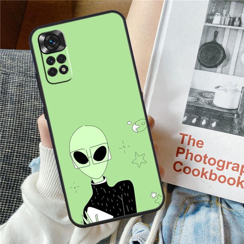 Cartoon Alien Phone Case For Redmi Note 12 11 10 9 8 Pro 8T 9S 10S 11S 12S 9A 10A 9C 10C 12C 13C Cover