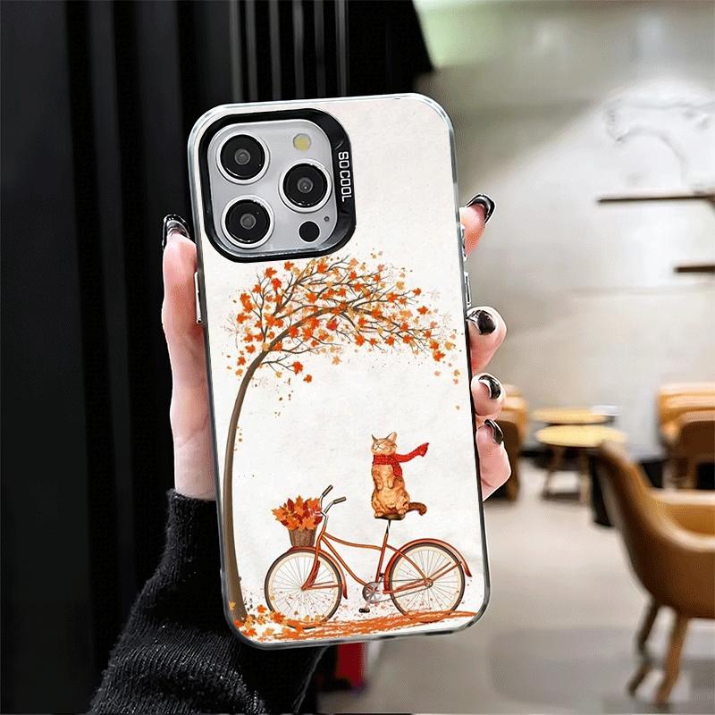 Тыква Счастливой Осени Мягкий Чехол для Телефона iPhone 15 16 17 Pro Max 17Air 16E 14 Plus 13 12 Mini Ударопрочный Задний Корпус