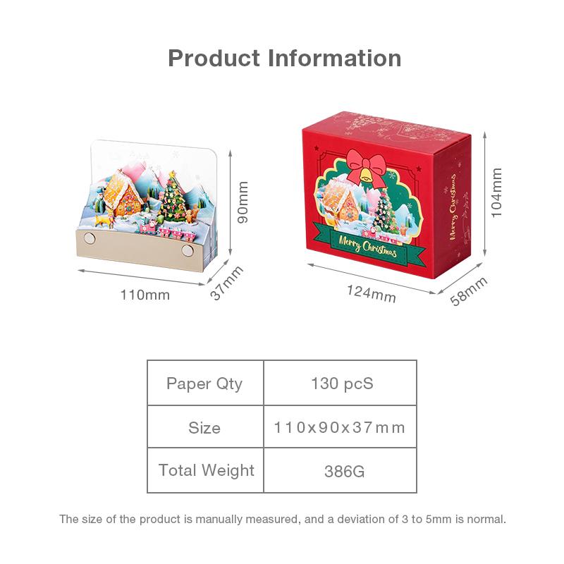 Customizable 3D Loose Leaf Memo Pad with Paper-Cut Art Souvenirs Unique Gift for Festival Office Home