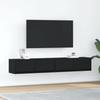 VidaXL TV Unit 2 Pcs Black Oak 80x31x25.5 Cm Engineered Wood, TV Bench, Hi-fi Unit, Entertainment Center, Sideboard 861511