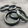 Tibetan Jade Serpentine Magnetic Bracelet: Ink Green and Olive Green Meteorite Hand Jewelry.