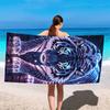 Neon Galaxy Tiger Print Beach Towel Polyester Soft Quick Dry Large Bath Towel Summer Swimming Pool Surfing Blanket