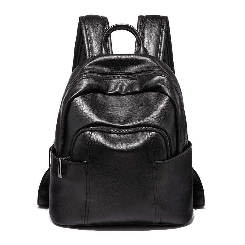 Fashionable Backpack for Women New Spring Korean Version Easy To Match Large Capacity Soft Leather Student Backpack Travel Bag