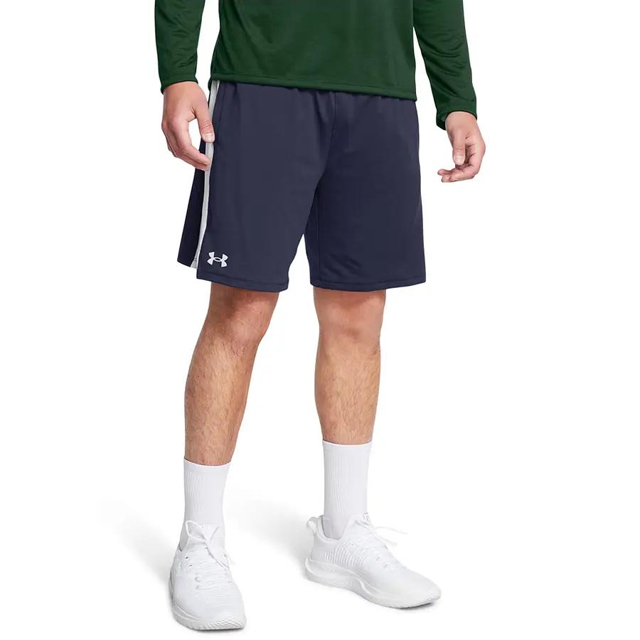 Under Armour Logo Athletic Модные Удобные Пятиточечные Повседневные Шорты Мужские шорты Темно-синие 1383346-410
