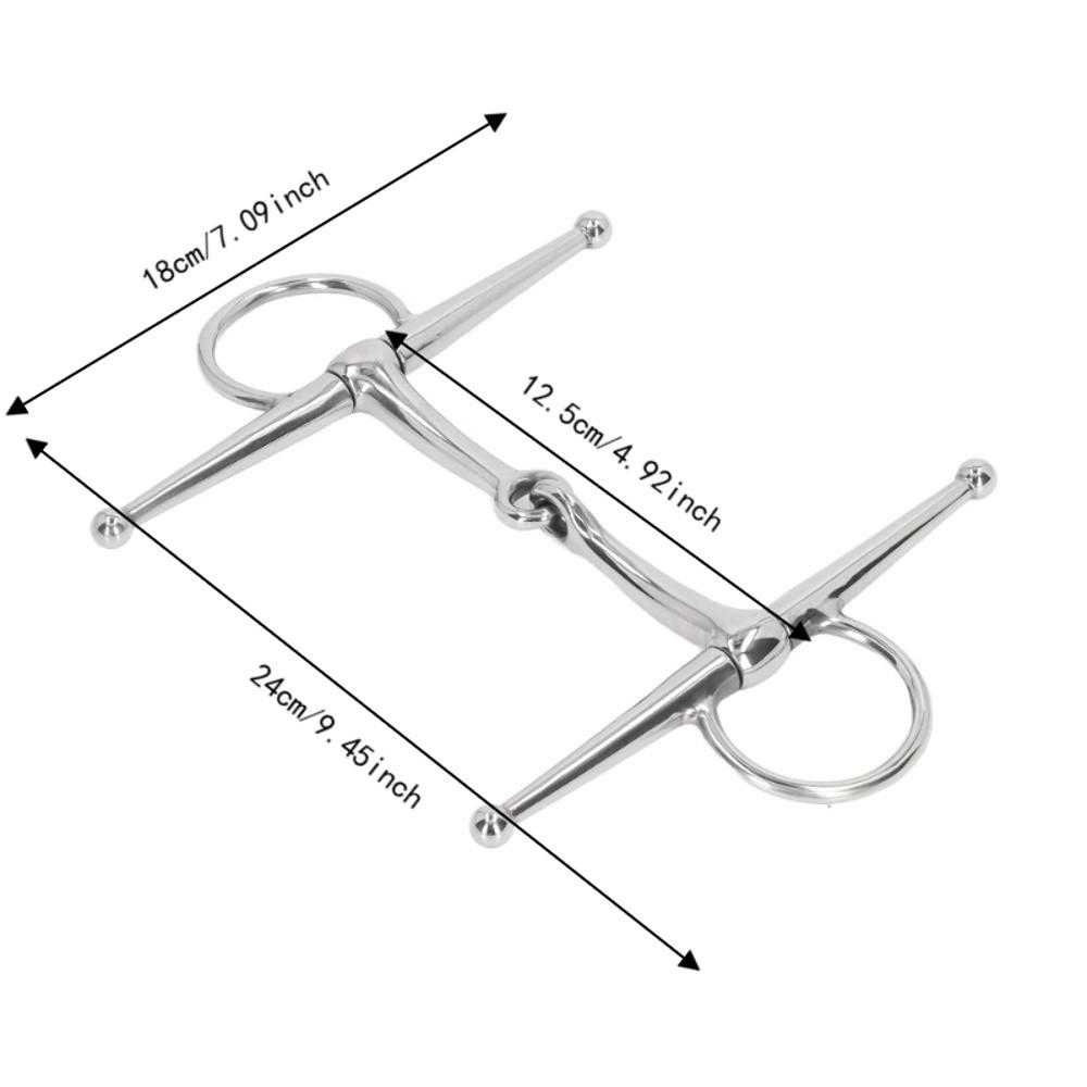 Ring Style Full Cheek Bit Jointed Design Horse Mouth Bit Horse Snaffle Bit Equestrian Training