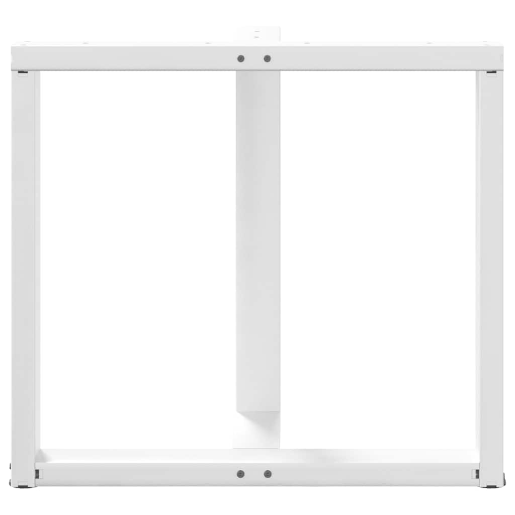 Vidaxl Nogi Do Stołu Jadalnego, 2 Pcs., Białe, 80X35X(72-73) Cm, Stal