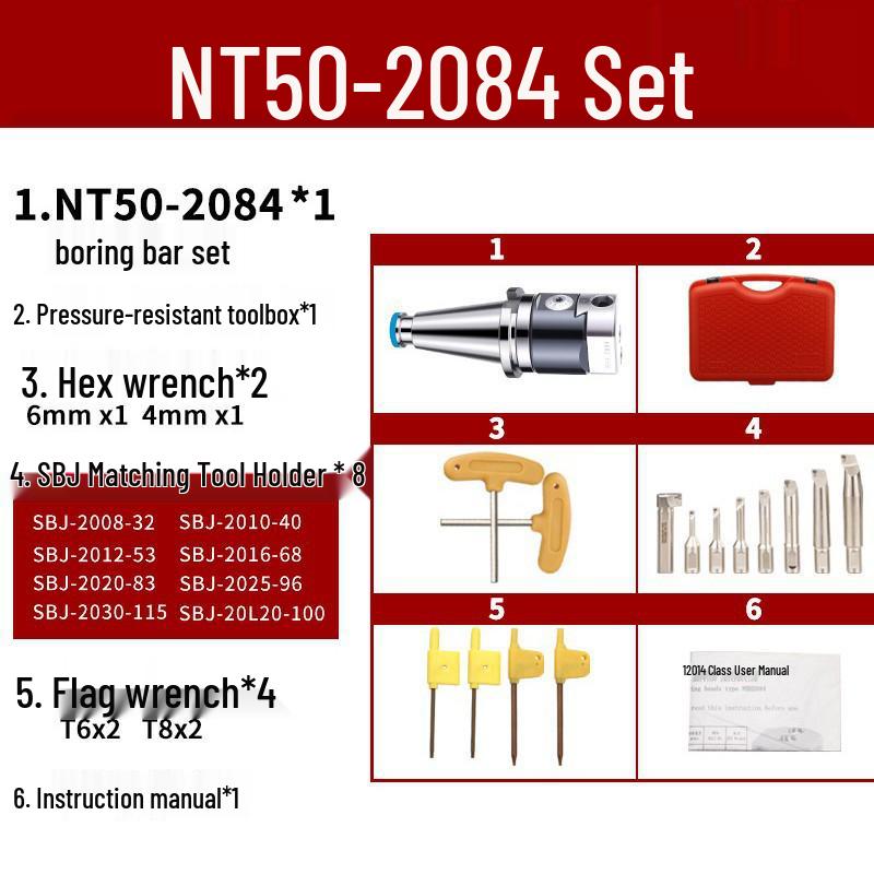 Набор прецизионных расточных головок NBH2084 со смещением NBJ16 и прецизионным расточным стержнем