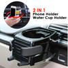 2 IN 1 Car Air Vent Water Drinking Bottle Holder Outlet Cup Stand Bracket Insert Phone Mount 90 Degree Adjustable Cup Rack