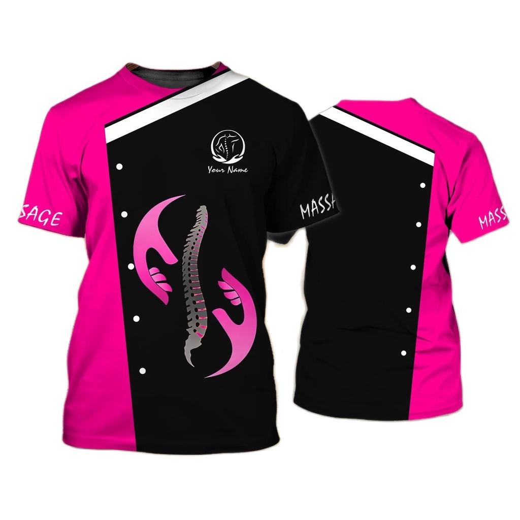 Массажная терапия 3D печать футболка мужская летняя с круглым вырезом короткий рукав свободный топ повседневная футболка свободная уличная одежда Хараджаку