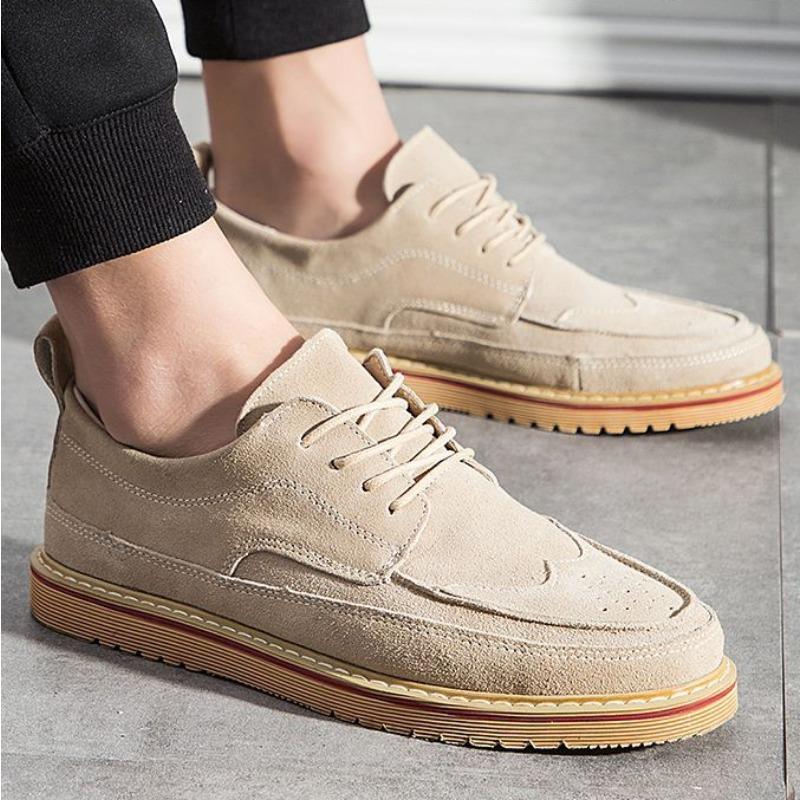 Модные мужские туфли в стиле ретро с матовым эффектом 2024 года, весна и осень, новый стиль, мужская мода, тренд, мужская обувь, повседневная обувь на шнуровке, мужская обувь