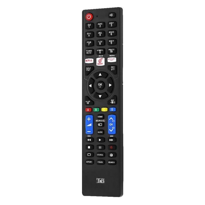 TNB Универсальный пульт дистанционного управления предварительно запрограммированный Panasonic, Philips, LG, Samsung и Sony - черный