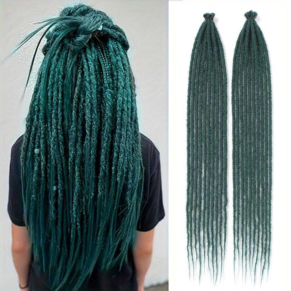 24" Multi-Color Handmade African Black Reggae Dreadlocks Wig Extensions