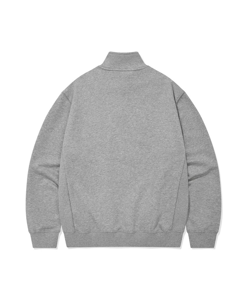 COVERNAT Arch Logo Half-Zip Sweatshirt Melange Gray