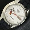 5 AUTOMATIC VINTAGE JAPAN 7009A MENS WHITE COLOR DIAL WATCH A700585-5 R203-a700585